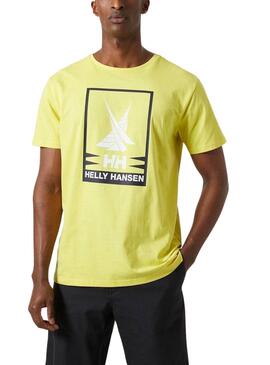 T-shirt Helly Hansen Shoreline vert citron pour homme