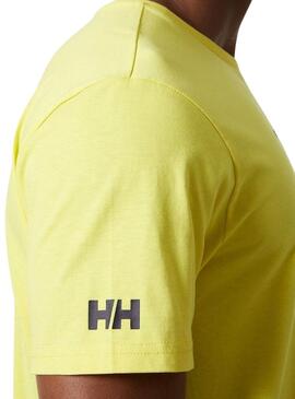 T-shirt Helly Hansen Shoreline vert citron pour homme