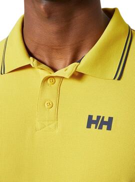 Polo Helly Hansen Kos UPF 50 jaune pour homme