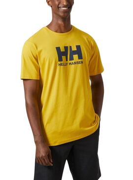 T-shirt Helly Hansen Logo jaune pour homme
