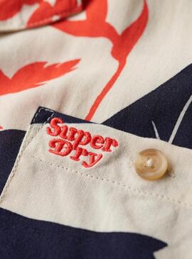 Chemise Superdry Beach Resort Beige pour Femme