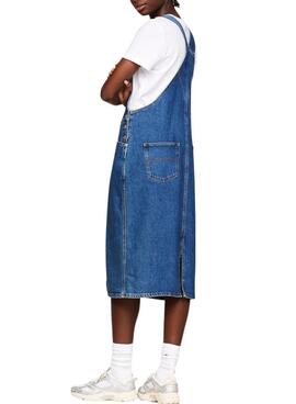 Robe Tommy Jeans Dungaree en denim pour femme