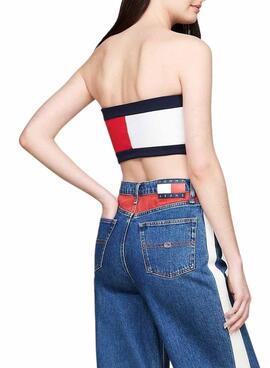 Haut Tommy Jeans Tube colorblock pour femme