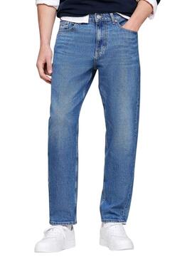 Pantalon en jean Tommy Jeans Isaac Relaxed Tapered bleu pour homme