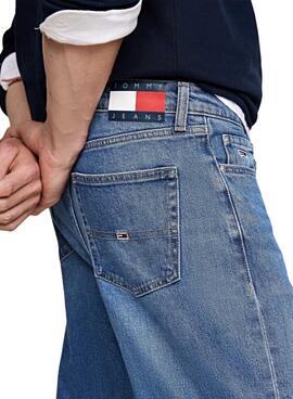 Pantalon en jean Tommy Jeans Isaac Relaxed Tapered bleu pour homme