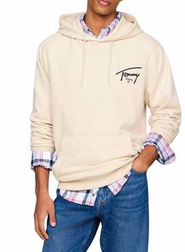 Sweat-shirt Tommy Jeans Entry Graphic beige pour homme