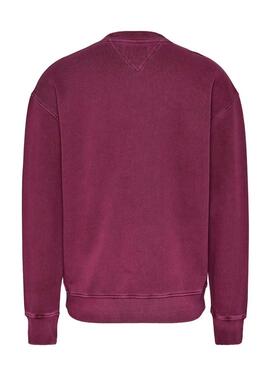 Sweat à capuche Tommy Jeans Big Flag violet pour homme