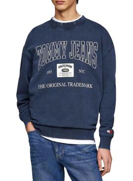 Sweatshirt Tommy Jeans Relaxed Archive bleue pour homme