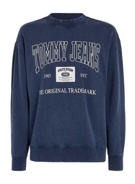 Sweatshirt Tommy Jeans Relaxed Archive bleue pour homme