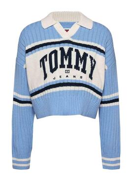 Maillot Tommy Jeans Rugby bleu pour femme