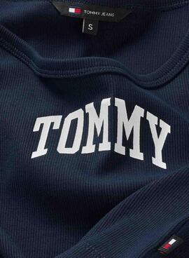 Les meilleures Tommy Jeans Varsity bleu marine pour femme.