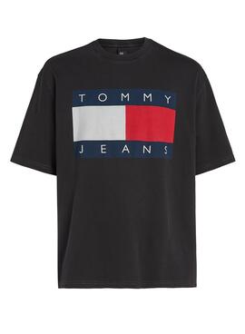 T-shirt Tommy Jeans Big Flag noir pour homme