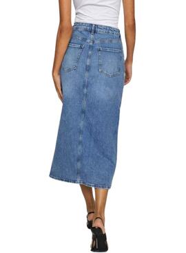 Jupe midi en denim Vila Vijaf pour femme