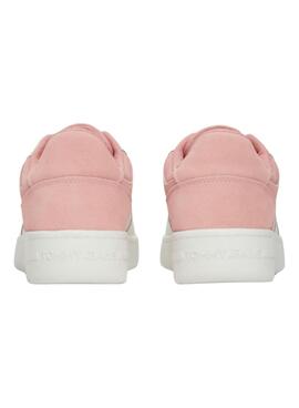 Baskets rétro roses et blanches Tommy Jeans pour femme