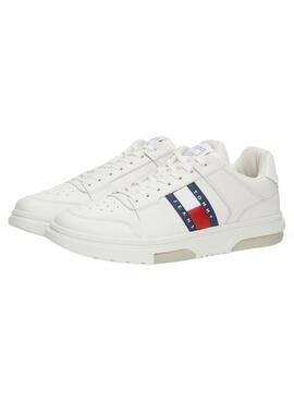 Chaussures Tommy Jeans Brooklyn blanches pour hommes