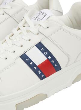 Chaussures Tommy Jeans Brooklyn blanches pour hommes