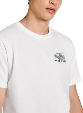 T-shirt Pepe Jeans Arshine blanc pour homme