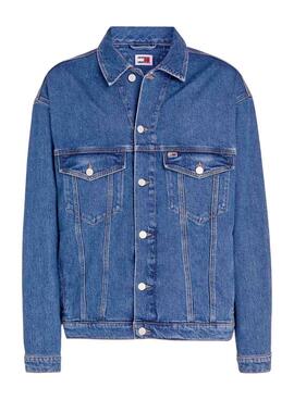 Veste Tommy Jeans Aiden Oversize en denim bleu pour homme