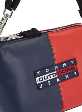 Sac Tommy Jeans Archive rouge et marine pour femme