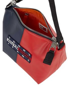 Sac Tommy Jeans Archive rouge et marine pour femme