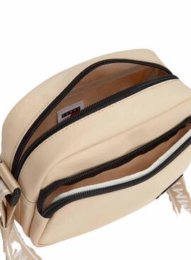 Sac Tommy Jeans Essential Daily Crossover beige pour femme