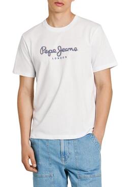 T-shirt Pepe Jeans Abel blanc pour homme