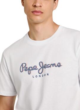 T-shirt Pepe Jeans Abel blanc pour homme