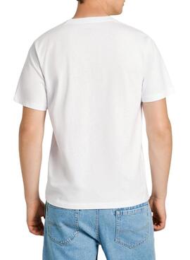 T-shirt Pepe Jeans Abel blanc pour homme