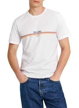 T-shirt Pepe Jeans Adur blanc pour homme