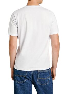 T-shirt Pepe Jeans Adur blanc pour homme