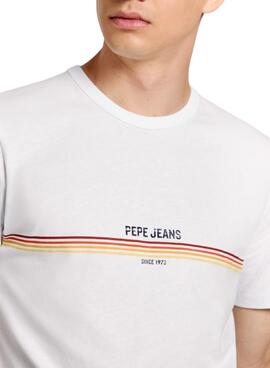 T-shirt Pepe Jeans Adur blanc pour homme