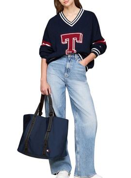 Sac à main Tommy Jeans Essential Daily Tote marine pour femme