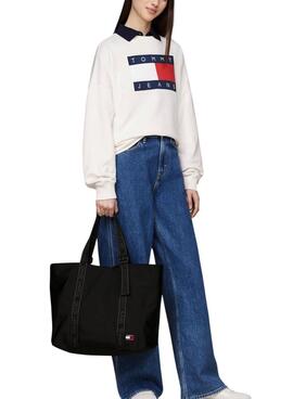 Sac à main Tommy Jeans Essential Daily Tote noir pour femme