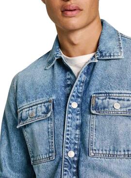 Surchemise Pepe Jeans en denim pour homme