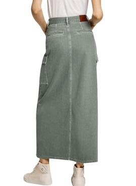 Jupe Pepe Jeans Maxi verte pour femme