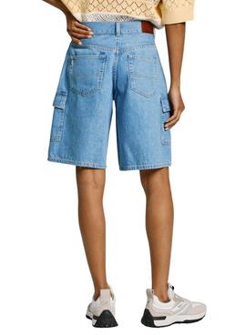 Shorts Pepe Jeans Worker bleues pour femme