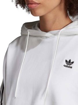 Sweat Adidas Cropped Blanc Femme