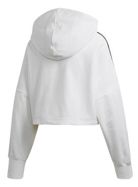 Sweat Adidas Cropped Blanc Femme