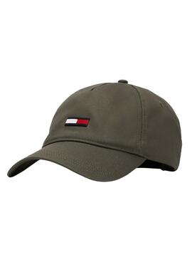 Casquette Tommy Jeans Flag verte pour homme et femme