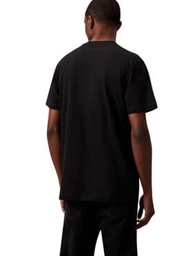 T-shirt Calvin Klein Jeans Monologue noir pour homme