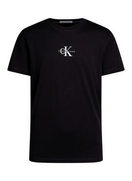 T-shirt Calvin Klein Jeans Monologue noir pour homme