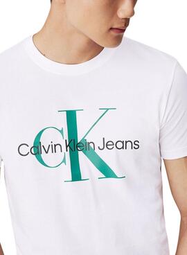 T-shirt Calvin Klein Jeans Seasonal Monologue blanc pour homme