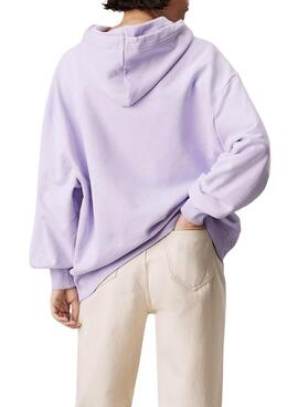 Sweatshirt Calvin Klein Jeans Oversized malva pour femme.