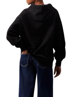 Sweat à capuche Calvin Klein Jeans Oversized noir pour femme