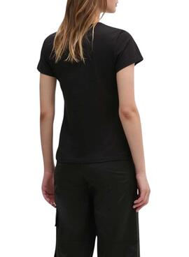 T-shirt Calvin Klein Jeans Faded Monologue noir pour femme