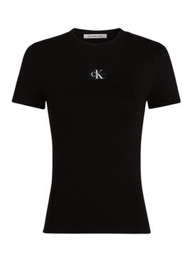 T-shirt Calvin Klein Jeans Slim noir pour femme