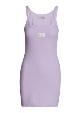 Robe débardeur mauve Calvin Klein Jeans pour femme