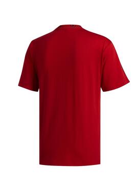 T-Shirt Adidas Tefoil Rib Rouge pour Homme