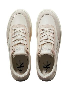 Sneakers Calvin Klein Jeans Classic en cuero beige