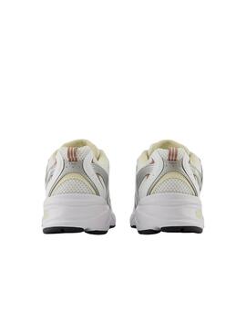 Sneakers New Balance blanches et marron 530 pour femme